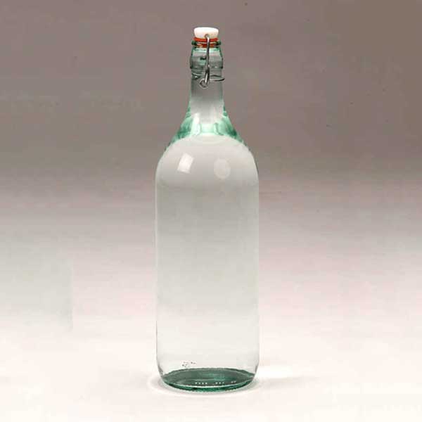 Арт.1023 бутылка Бомба 2 литра бесцветная с бугельной пробкой, с кроненпробкой