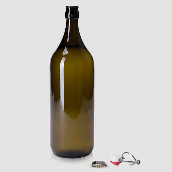Арт.1024 бутылка Бомба 2 литра для пива и сидра антик бугель