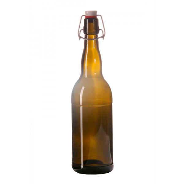 Арт.1084 бутылка Маурерфляше 1 литр для пива и сидра  с бугелем миди